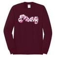 thumbnail image 2 of Wild Bobby, Pray Bubble Letters Inspirational/Christian Men Long Sleeve Shirt, Maroon, XX-Large, 2 of 6