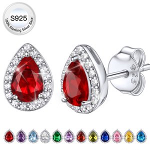 Bestyle January Birthstone Sterling Silver Stud Earrings