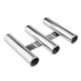 thumbnail image 3 of Support de Pêche, Support de Canne en Acier Inoxydable 3 Tubes Argent Poli pour Bateau Yacht, 3 of 8