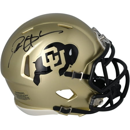 Deion Sanders Colorado Buffalos Autographed Riddell Gold Speed Mini Helmet - Fanatics Authentic Certified
