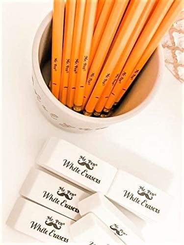 Mr. Pen- Erasers, Pencil Eraser, 12 Pack, White Erasers