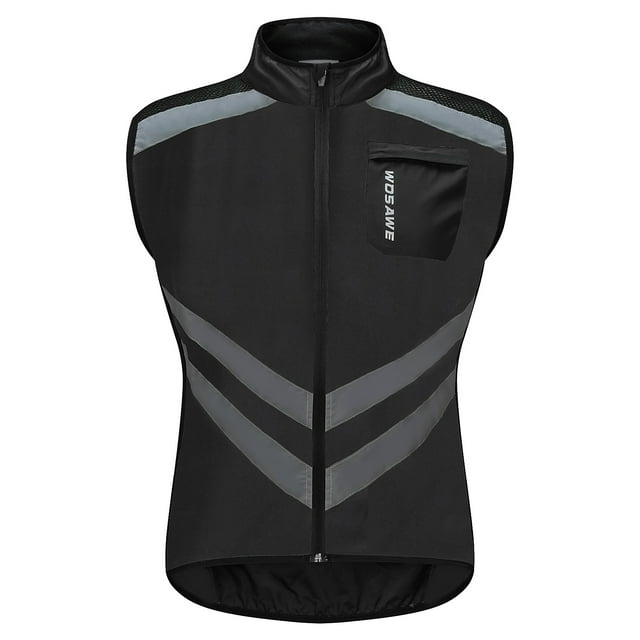 Men's Cycling Vest Foldable Quick Dry Breathable Reflective Sports Safety Cycling Vest for Cycling, Running, Jogging, Hiking