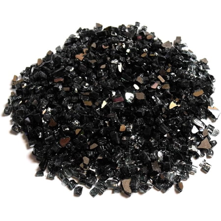 Koltose by Mash - Fire Glass  Black Crystal  ½ Inch Tempered Fire Pit Glass  10 Lbs
