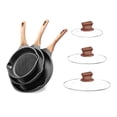 thumbnail image 1 of Juego de sartenes antiadherentes de granito YIIFEEO con tapas sin PFOA, 1 of 6