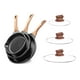 thumbnail image 1 of Juego de sartenes antiadherentes de granito YIIFEEO con tapas sin PFOA, 1 of 6