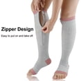 thumbnail image 2 of Chaussettes de Compression à Fermeture Éclair pour Mollets 15-20 mmHg pour Femmes et Hommes, 2 of 5