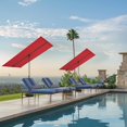 thumbnail image 2 of Parasol de Balcon Extérieur 6x4ft Rouge avec Base de 95lbs, 2 of 7