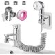 thumbnail image 1 of Sink Faucet Sprayer Attachment Set, Kitchen Bathroom Pet Bathing Shower Head with 9.8ft Hose and G1/2 / M22 / M24 Faucet Adapters, Hair Washing, Dog, 1 of 5
