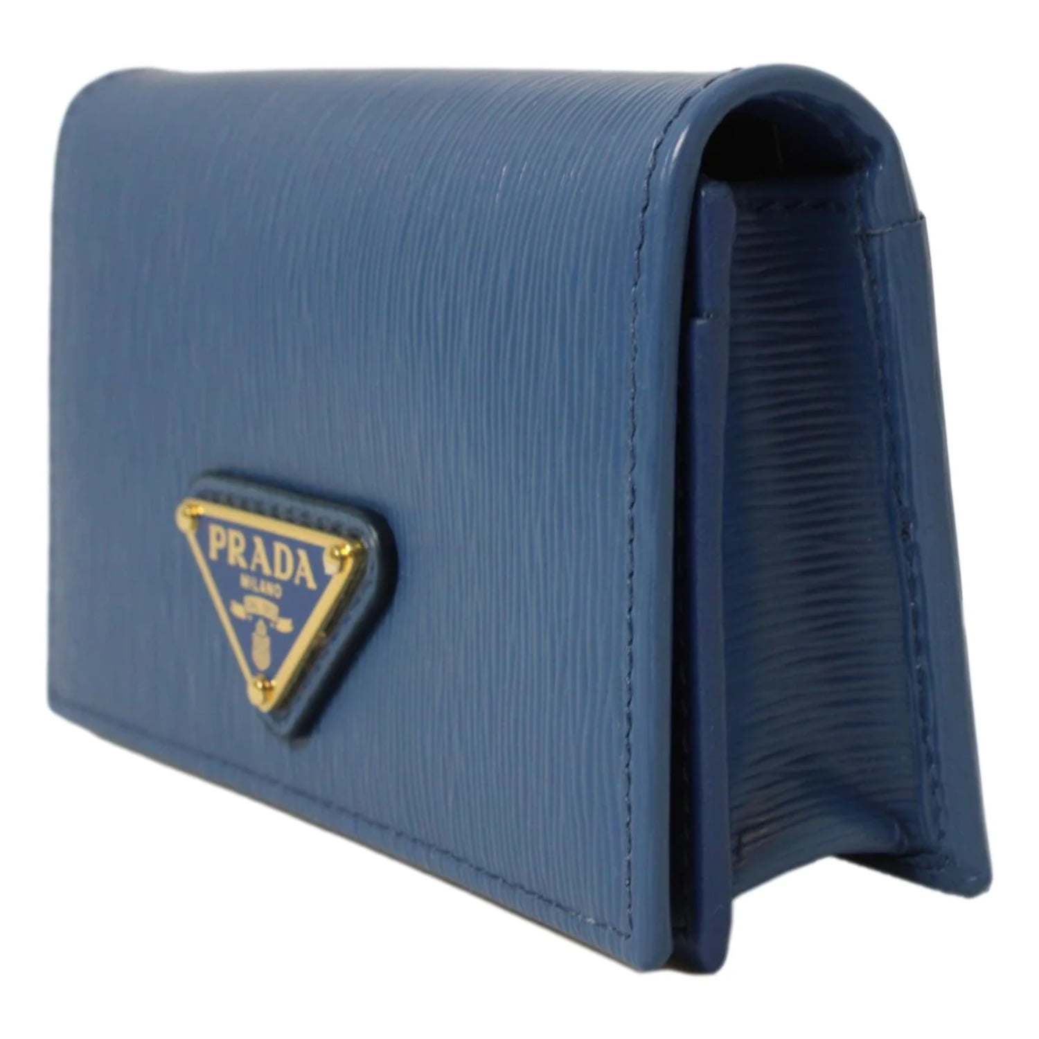 NWT Prada Unisex Vitello Move Nero (Black) Leather Card Case Wallet 1MC122