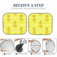 thumbnail image 6 of Naloa Gold Pineapple 2 Piece Foldable Car Sun Shades, Car Windshield Sunshade, Front Window Sunshade for Car, Truck, SUV - Small, 6 of 7