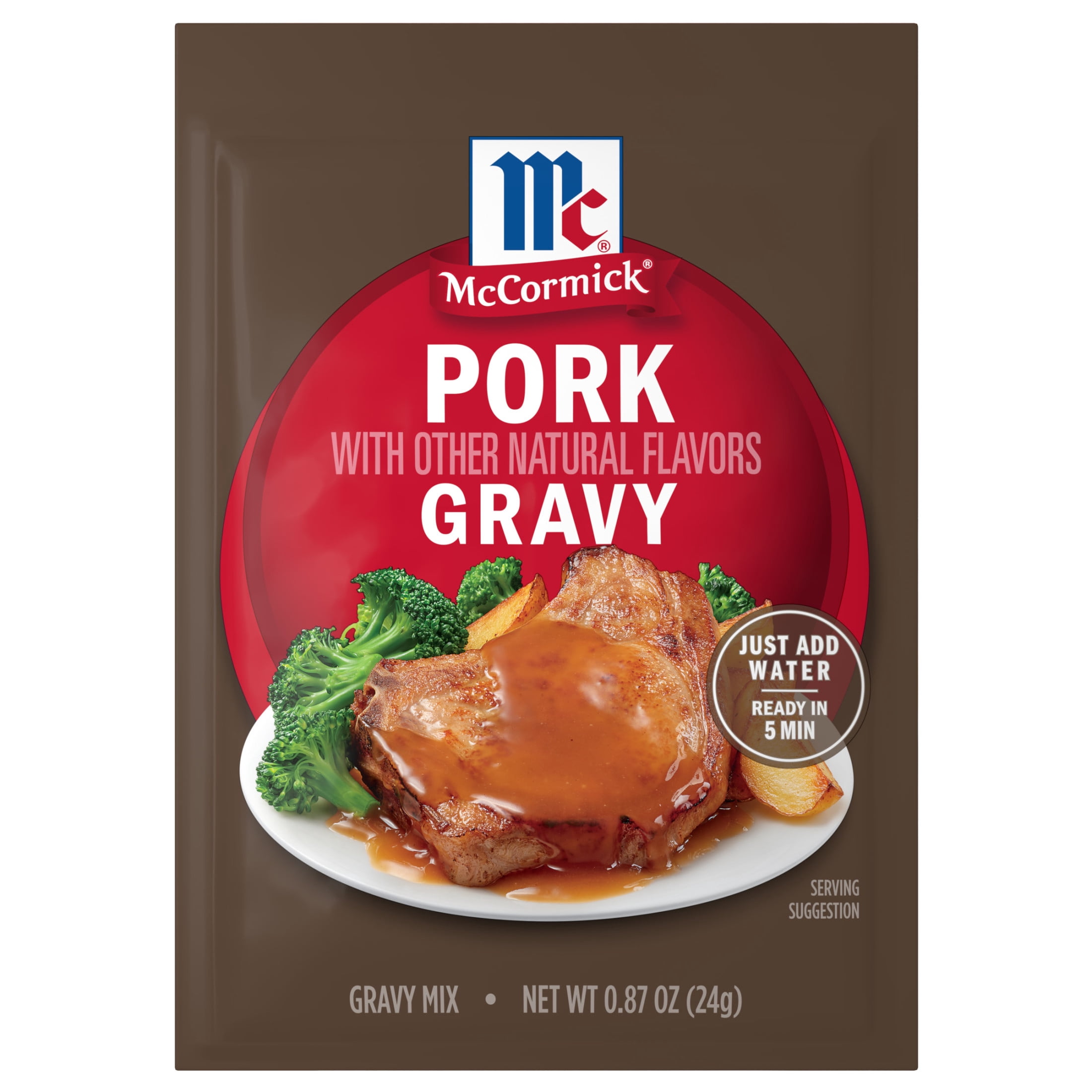 (7 pack) McCormick Pork Gravy Seasoning Mix, 0.87 oz Packet