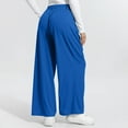 thumbnail image 6 of CQONEPT Womens Casual Pant Wide Leg Baggy Pleat Pant High Waist Office Slacks Comfy Trendy Trousers with Pocket Blue XL, 6 of 6