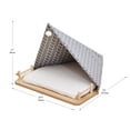 thumbnail image 6 of PetPals Gray Camping Ground Cat Bed, Size 20" x 23" x 17" with Free Cat Teaser, 6 of 6