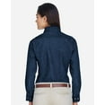 thumbnail image 3 of Harriton M550W Women's Long Sleeve Denim Shirt-Dark Denim-3XL, 3 of 5