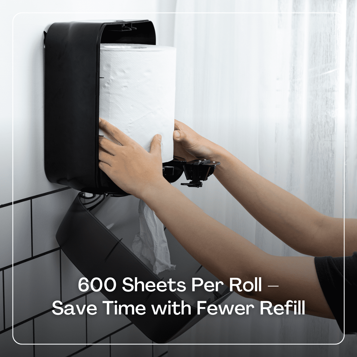 Karat 2-Ply Center Pull Commercial Paper Towel, White - Case of 6 rolls (3600 sheets)
