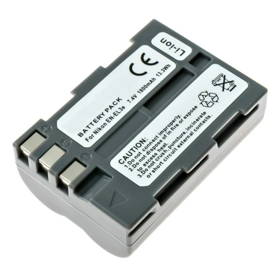 Batteries N Accessories BNA-WB-ENEL3A Digital Camera Battery - Li-Ion, 7.4V, 1700 mAh, Ultra High Capacity Battery - Replacement for Nikon EN-EL3a Battery