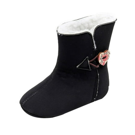 

Baby shoes Newborn Toddler Baby Girls Solid Print Winter Warm Boots First Walkers Shoes CHMORA