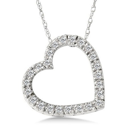 1/4 Carat Diamond Open-Heart Pendant