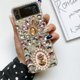 thumbnail image 1 of Funda dura de lujo para teléfono Samsung Galaxy Z, carcasa trasera con diamantes de imitación ostentosos, transparente, con tapa 4 y 3, para mujer y Niña qiuyongming unisex, 1 of 2