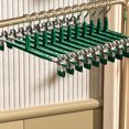 thumbnail image 3 of (Las Observaciones Incluyen El Embalaje La Burbujas) Perchero Acero Inoxidable para Pantalones Clip para Pantalones Percha Retráctil para El Percha Antideslizante (verde) Verde Lujo, 3 of 8