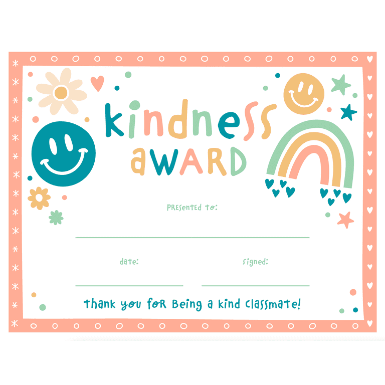 PrintWorks Paper Kindness Award Certificates, 8.5 printworks-paper-kindness-award-certificates-8-5-x-11-67-lb-96-sheets-uni-walmart-com