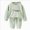 B130--Light Green, variant on Winter Casual Printed Set Long Home Wear Long Sleeve Sweatshirts And Pants 2Pcs Sets 8-9 Years Boy Girl Beige Fall Winter Tops Pants Pajamas & Dailywear Set