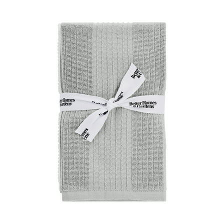 Better Homes & Gardens 4pk Barmop Set, 16"x19", Soft Silver