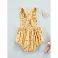 thumbnail image 4 of xiaxaixu Baby Girls Printed Romper, Sleeveless Neck Buttoned Elastic Waist, 4 of 9