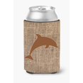 thumbnail image 1 of Aislante de bebidas de lata o botella marrón y arpillera de delfines Hugger, 1 of 1