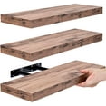 thumbnail image 1 of Sorbus Estante Flotante de Pared de Caoba: 3 Estantes, 16,25" de Largo x 5,50" de Ancho x 1,5" de Alto, 1 of 7