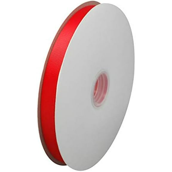 100 Yards Red Grosgrain Ribbon Gift Wrapping Ribbon 1/4 Inch Christmas Ribbon for Crafts Hair Accessories Wedding Decor Bow Making 1 Roll