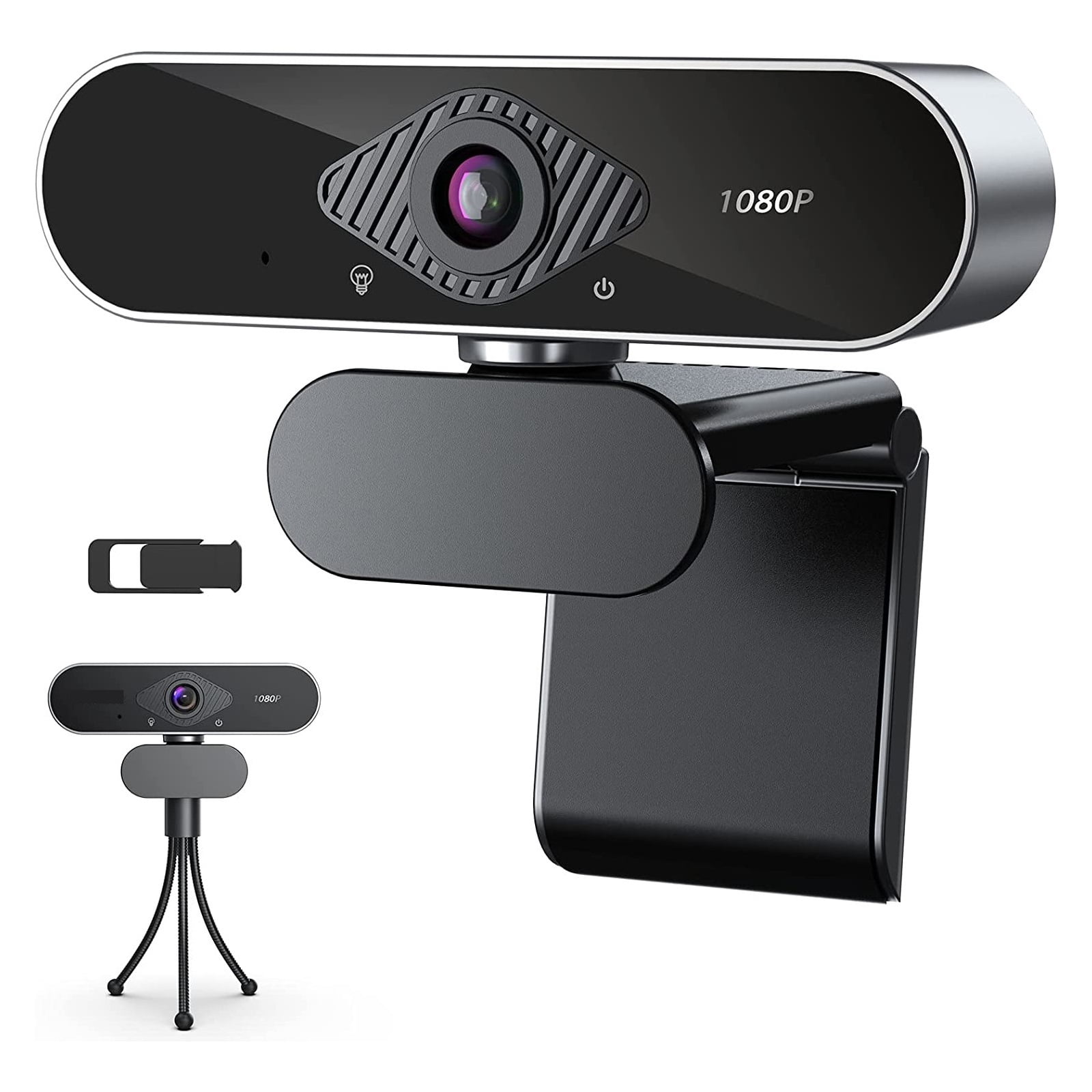 Webcam For PC 1080P HD 30fps Web Camera Auto Light Correction Web Cam 360 Rotation Computer Webcams For Streaming