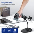 thumbnail image 2 of Escáner de Códigos de Barras Eyoyo Manual 2D con Soporte Flexible y Cable USB, 2 of 7