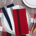 thumbnail image 4 of Fennco Styles Banded Design Cotton Cloth Napkins 20" W x 20" L, Set of 4 - Striped Dinner Napkins for Home Décor, Dining Table, Banquet, Family Gathering, Everyday Use, and Spec, 4 of 8