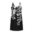thumbnail image 5 of Fznquz Summer Women Dresses Black Floral Sundress Mini Tank Dresses Beach Casual V Neck Dresses for Women 2026 Trendy, 5 of 6