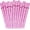 Pink, variant on 12PCS Reusable Clear Pink Glitter Straws, 11" Long Hard Plastic Tumbler Drinking Straws with Cleaning Brush