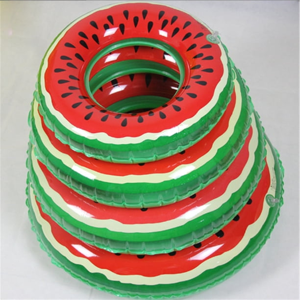 Flotadores inflables para piscina para niños, paquete de 4 flotadores, tubos de piscina, anillos de natación, flotador de agua de frutas, sandía, kiwi, naranja, juguetes inflables para pisci