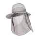 thumbnail image 3 of Sombrero de pesca, sombrero para el sol, senderismo, con solapa de cuello desmontable, gorra de viaje de verano Gris claro, 3 of 9