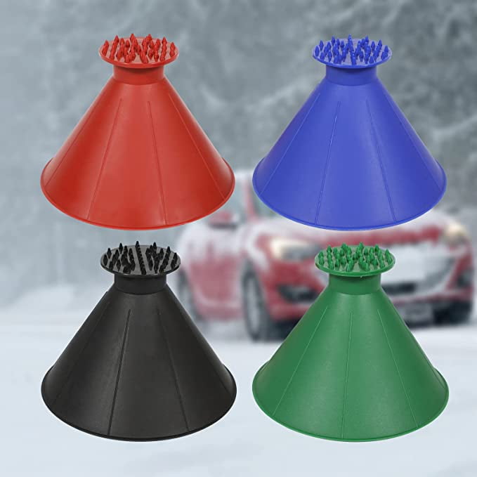 Farship Ice Scrapers Round Windshield Magic Cone-Shaped Car Windshield Ice  Scrapers Tool
