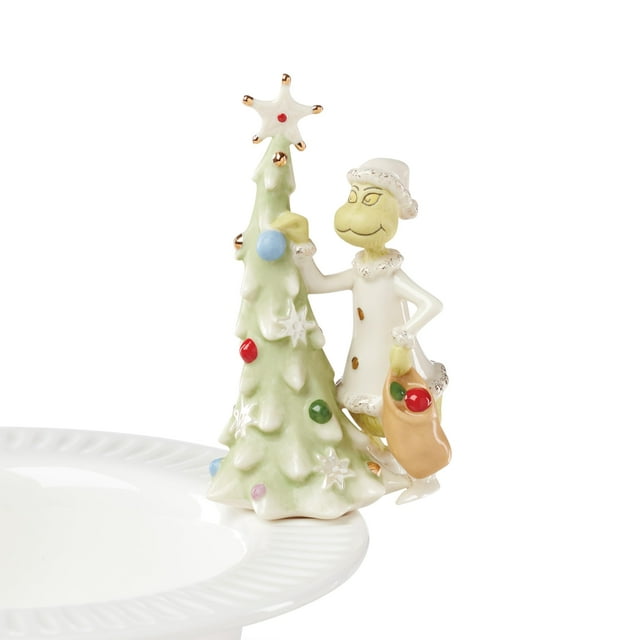 Figura de porcelana Lenox Grinch para decoración navideña, 12 cm