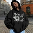 thumbnail image 2 of Women's Letter Graphic Print Pullover Hoodie Sweatshirt, Cozy Winter Warm Hooded Sweatshirt, Casual Soft Everyday Wear Hoodie Sweatshirt, 2 of 5