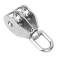 thumbnail image 3 of 2PCS 304 Stainless Steel Pulley M20 Fixed Pulley Double Wheel Lifting Sheave Rope pulley Mini Metal Sheave Lifting Wheel Tools ,Work Smooth and Silent, 3 of 6