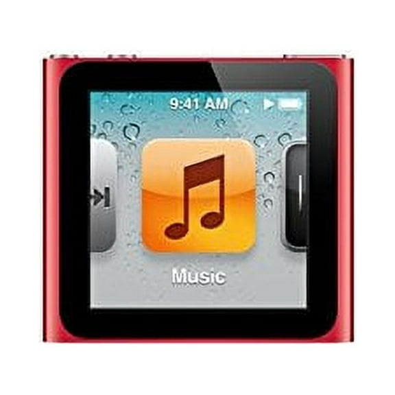 Pre-Owned Apple iPod Nano 6th Generation 16GB Red, MP3 Player (Engraved) (Good)