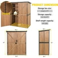 thumbnail image 3 of AIVITUVIN Outdoor Storage Shed Metal Frame Tool Garden Shed with Floor and Lockable Door for Patio Backyard Lawn, 3 of 6