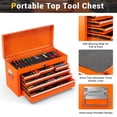 thumbnail image 6 of 8-Drawer Rolling Tool Chest and Cabinet, Stainless Steel Tool Box with Brake Wheels and 8 Drawers, Orange Detachable Tool Cart, Orange, 6 of 7
