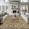 thumbnail image 3 of Large Area Rugs for Living Room Bedroom, Traditional Morocco 6'x9' Rug Washable Carpet Runner Indoor Outdoor, Vintage Abstract Geometric Art Brown Non Slip Floor Mats Rug for Kitchen, Playroom, 3 of 8