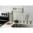 thumbnail image 2 of Kingston Brass KS4703BEX Essex Deck Mount Pot Filler Faucet, Antique Brass, 2 of 8