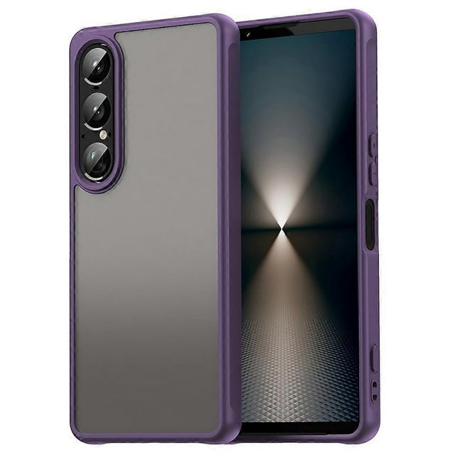 For Sony Xperia 1 VII Case Drop Proof Airbags Frosted Translucent PC + TPU Phone Back Cover - Green