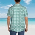 thumbnail image 6 of Daiia Blue Print Hawaiian Shirt for Men Gentle Cotton Regular Short Sleeve Casual-Medium, 6 of 9