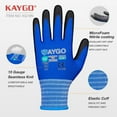 thumbnail image 5 of KAYGO Safety Work Gloves MicroFoam Nitrile Coated, 3 Pairs KG18NB, Seamless Knit Nylon Glove for Men and Women, Ideal for Automotive, Warehouse, Construction, Blue, S, 5 of 7